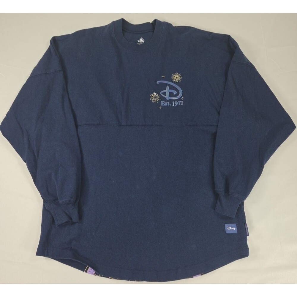 Walt Disney World Long Sleeve Shirt Women's Small 100% Cotton Navy Blue